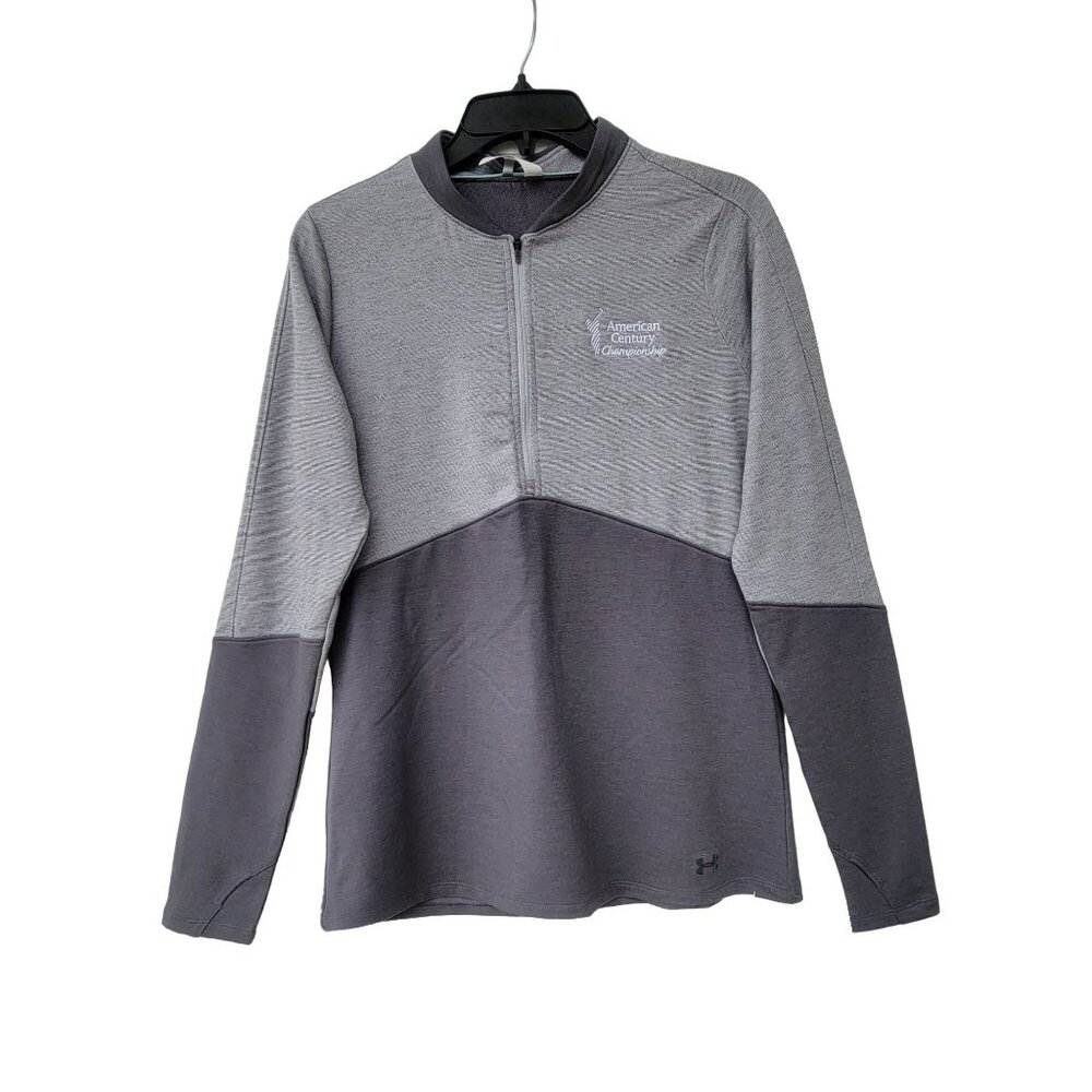 ⭐Under Armour Long Sleeve Shirt Sz M Women's cold gear fitted 3/4 Zip Gray New⭐